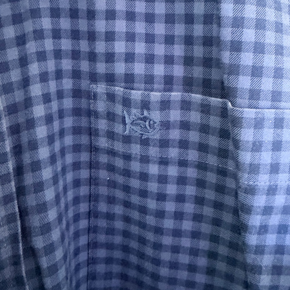 Southern Tide Men's Blue Checkered Shirt Button Down Classic Fit - Picture 2 of 3